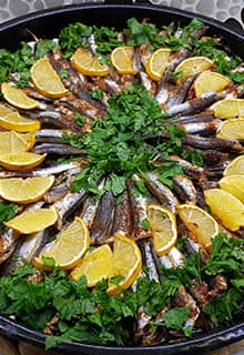 Anchoas al vapor