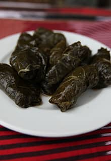 Rollos de col de Kale