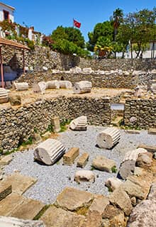 Las ruinas del mausoleo de Halicarnaso