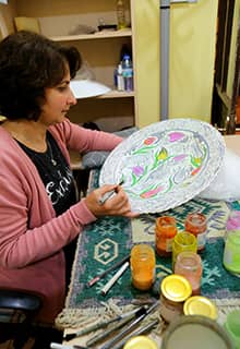 Покраска керамической вазы