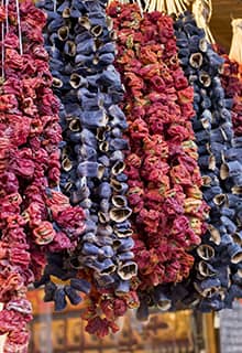 Verduras secadas al sol